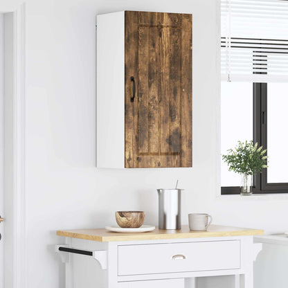vidaXL Wall Cabinet LUCCA Smoked Oak 40 x 31 x 80 cm Engineered Wood