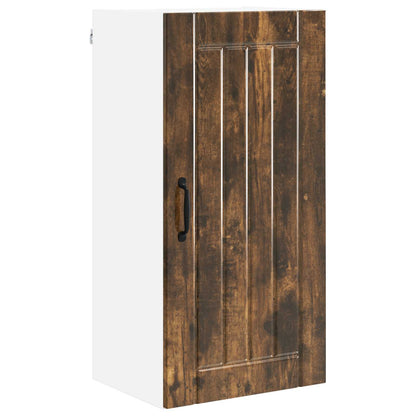 vidaXL Wall Cabinet LUCCA Smoked Oak 40 x 31 x 80 cm Engineered Wood