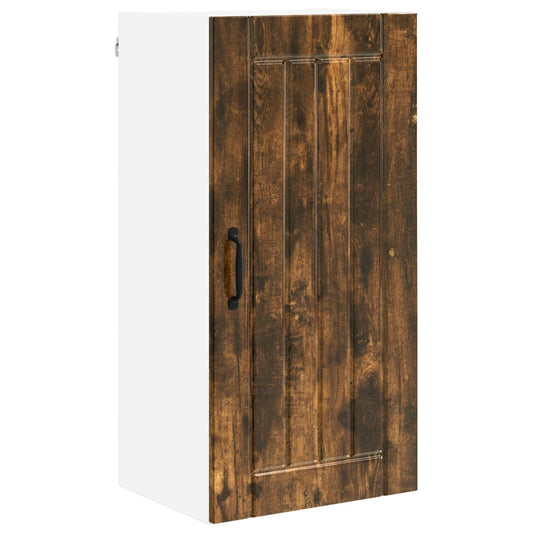 vidaXL Wall Cabinet LUCCA Smoked Oak 40 x 31 x 80 cm Engineered Wood