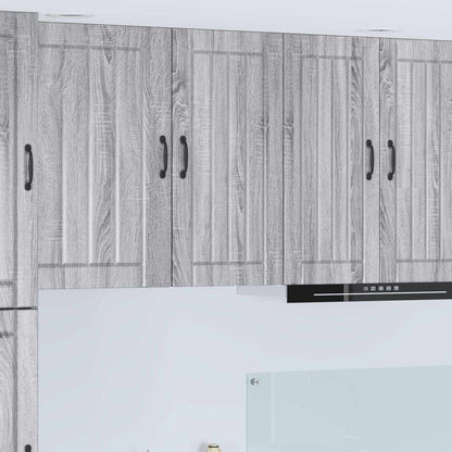 vidaXL Wall Cabinet LUCCA Grey Sonoma 40 x 31 x 80 cm Engineered Wood