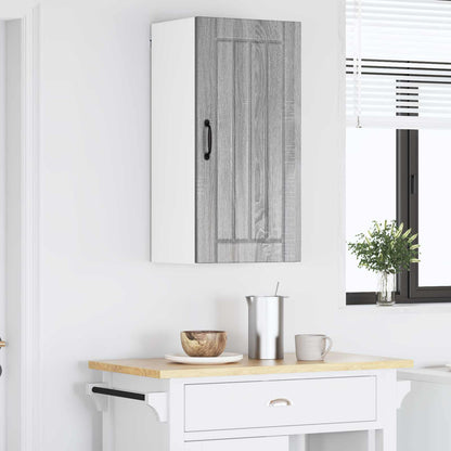 vidaXL Wall Cabinet LUCCA Grey Sonoma 40 x 31 x 80 cm Engineered Wood