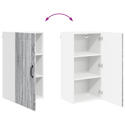 vidaXL Wall Cabinet LUCCA Grey Sonoma 40 x 31 x 80 cm Engineered Wood