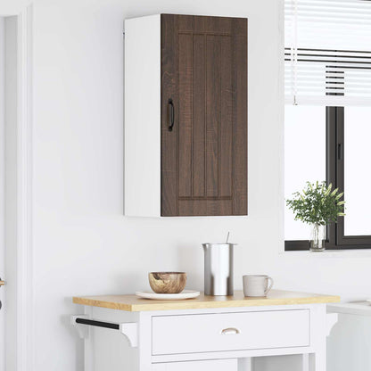 vidaXL Wall Cabinet LUCCA Brown Oak 40 x 31 x 80 cm Engineered Wood