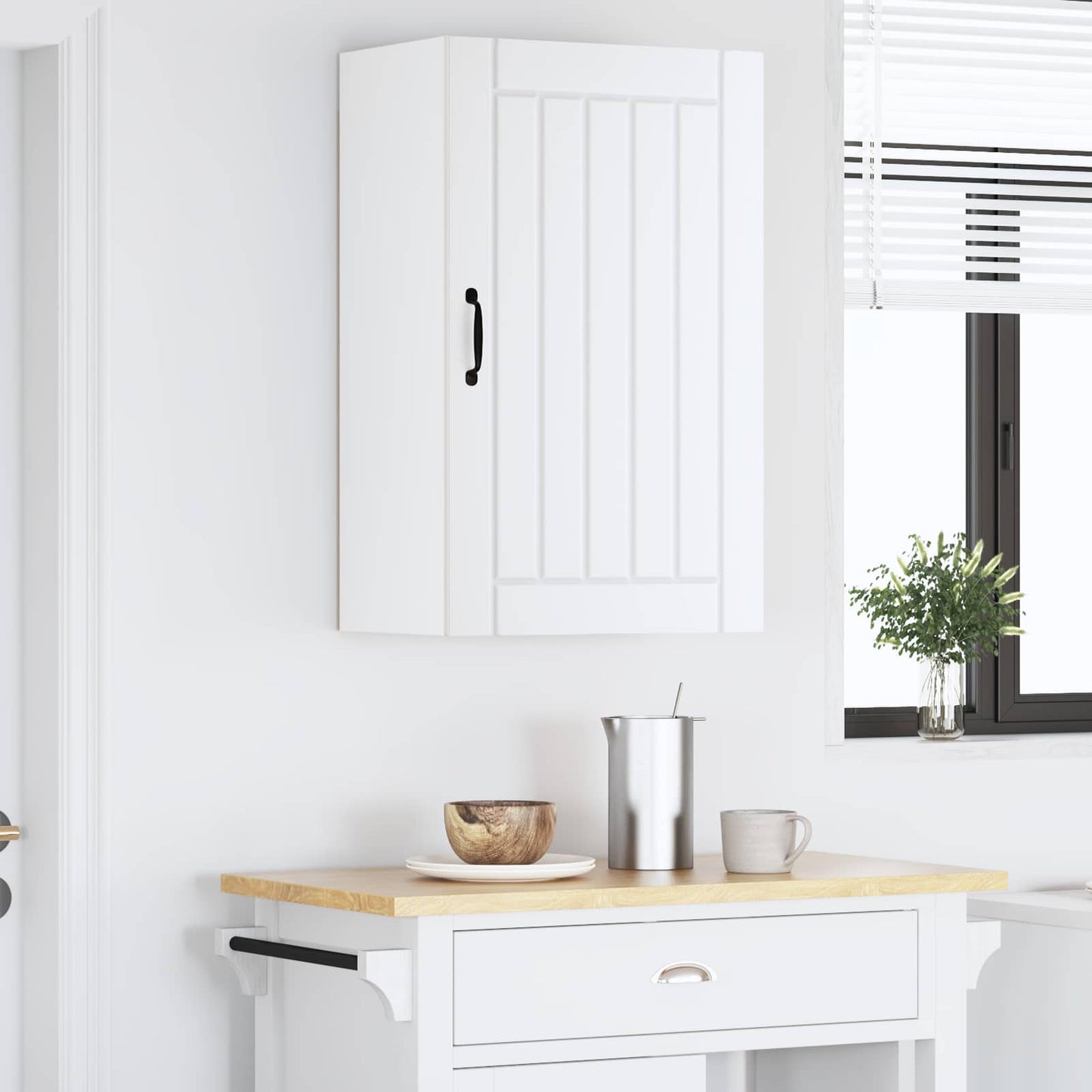vidaXL Wall Cabinet LUCCA White 50 x 31 x 80 cm Engineered Wood