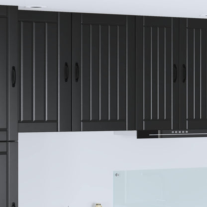 vidaXL Wall Cabinet LUCCA Black 50 x 31 x 80 cm Engineered Wood