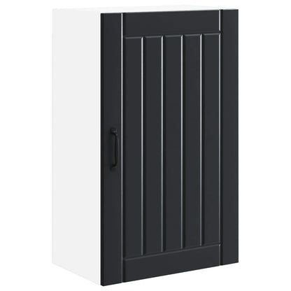 vidaXL Wall Cabinet LUCCA Black 50 x 31 x 80 cm Engineered Wood