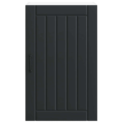 vidaXL Wall Cabinet LUCCA Black 50 x 31 x 80 cm Engineered Wood