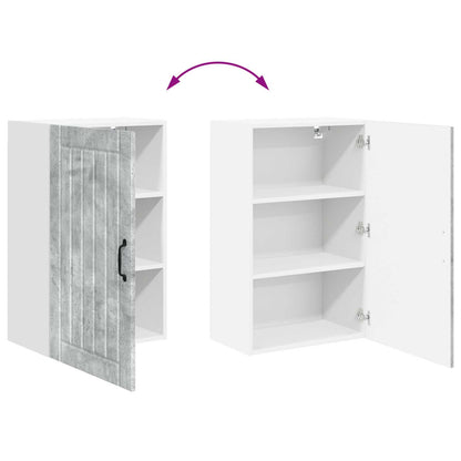 vidaXL Wall Cabinet LUCCA Concrete Grey 50 x 31 x 80 cm