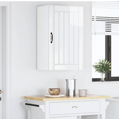 vidaXL Wall Cabinet LUCCA High Gloss White 50 x 31 x 80 cm