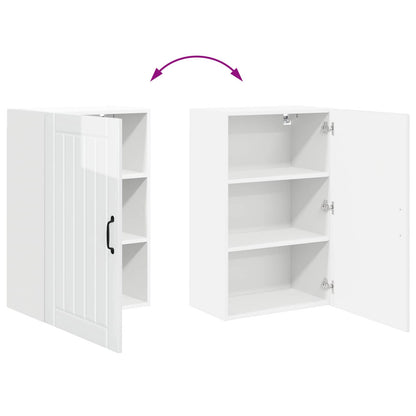 vidaXL Wall Cabinet LUCCA High Gloss White 50 x 31 x 80 cm