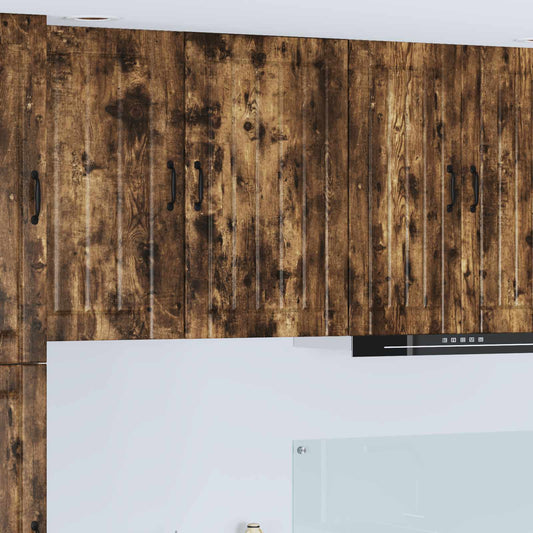 vidaXL Wall Cabinet LUCCA Smoked Oak 50 x 31 x 80 cm Engineered Wood