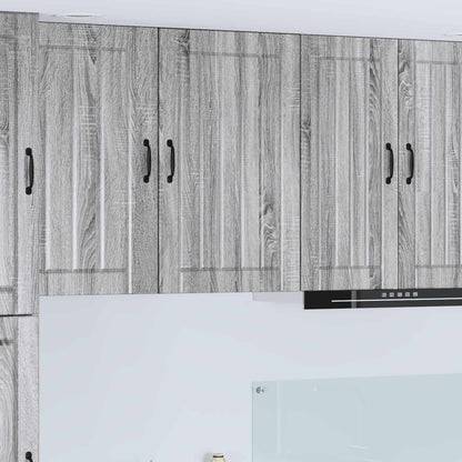 vidaXL Wall Cabinet LUCCA Grey Sonoma 50 x 31 x 80 cm Engineered Wood