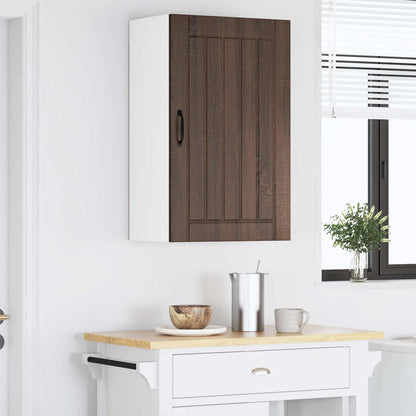 vidaXL Wall Cabinet LUCCA Brown Oak 50 x 31 x 80 cm Engineered Wood