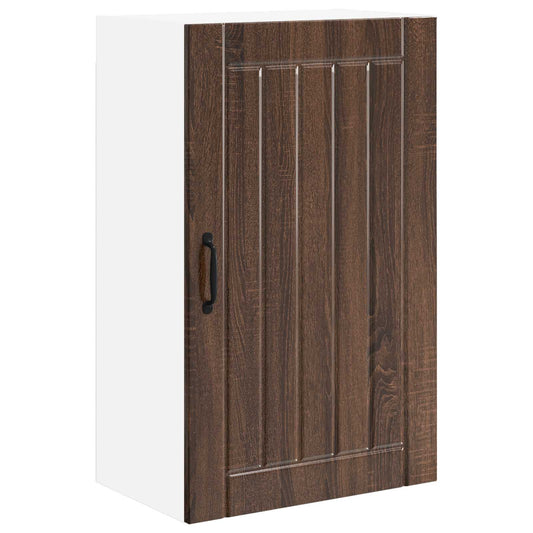 vidaXL Wall Cabinet LUCCA Brown Oak 50 x 31 x 80 cm Engineered Wood