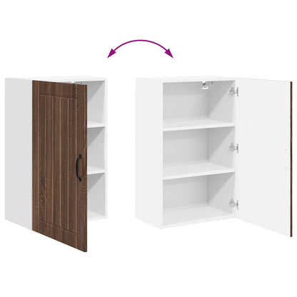 vidaXL Wall Cabinet LUCCA Brown Oak 50 x 31 x 80 cm Engineered Wood