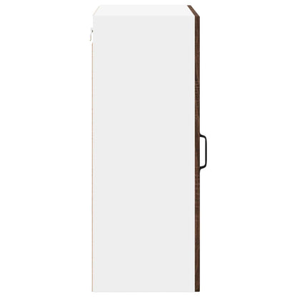 vidaXL Wall Cabinet LUCCA Brown Oak 50 x 31 x 80 cm Engineered Wood