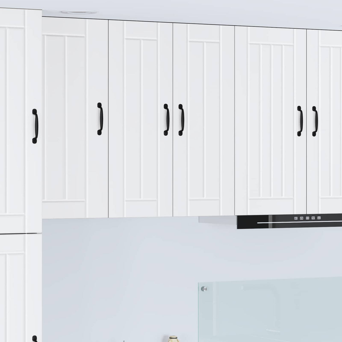 vidaXL Wall Glass Cabinet LUCCA White 60 x 31 x 80 cm Engineered Wood