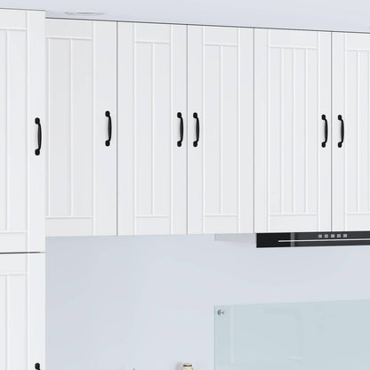 vidaXL Wall Glass Cabinet LUCCA White 60 x 31 x 80 cm Engineered Wood