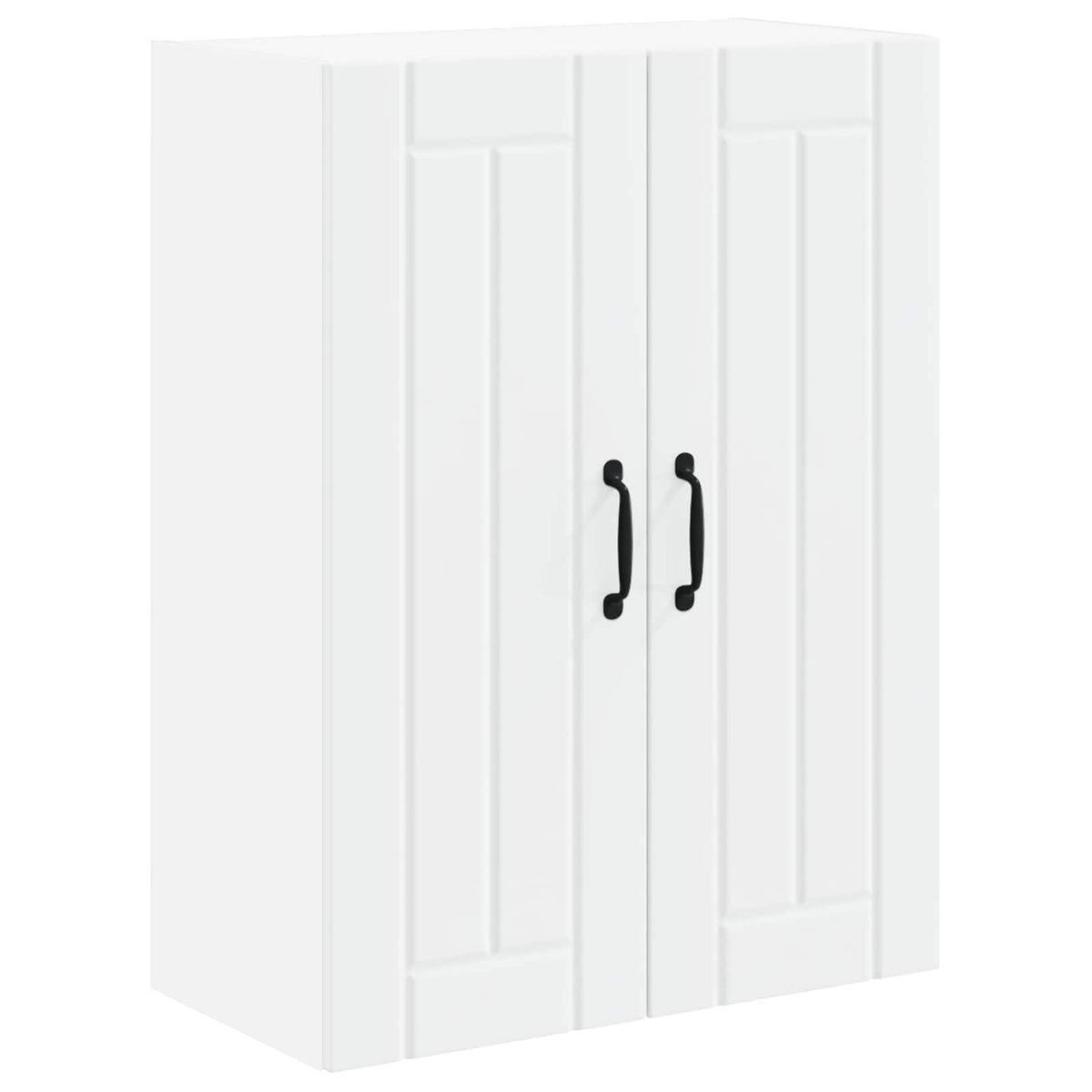 vidaXL Wall Glass Cabinet LUCCA White 60 x 31 x 80 cm Engineered Wood