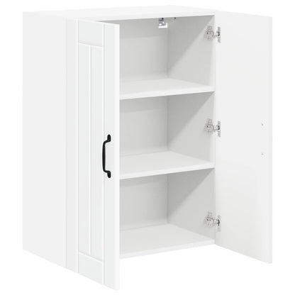 vidaXL Wall Glass Cabinet LUCCA White 60 x 31 x 80 cm Engineered Wood