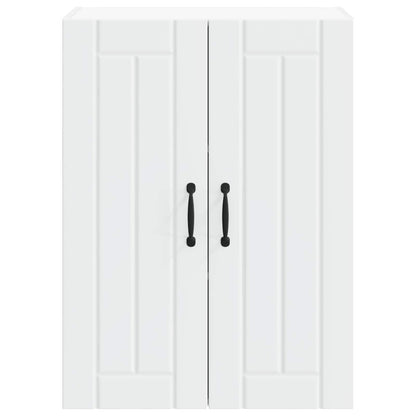 vidaXL Wall Glass Cabinet LUCCA White 60 x 31 x 80 cm Engineered Wood