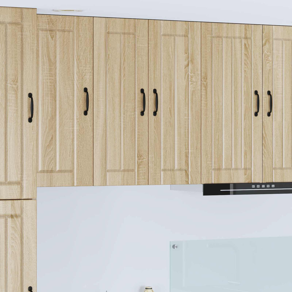vidaXL Wall Glass Cabinet LUCCA Sonoma Oak 60 x 31 x 80 cm