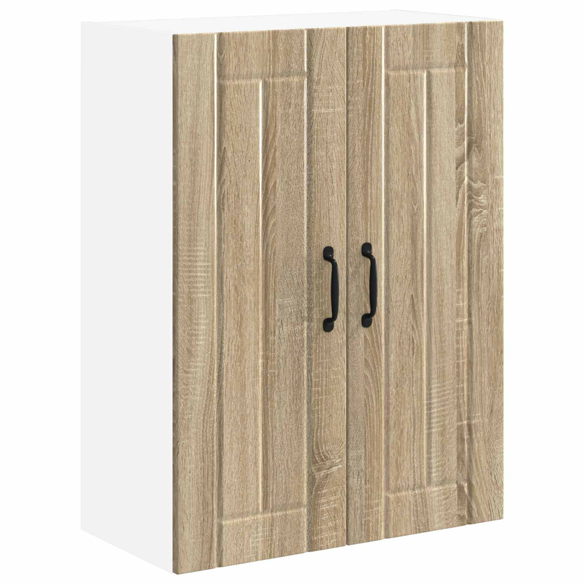 vidaXL Wall Glass Cabinet LUCCA Sonoma Oak 60 x 31 x 80 cm