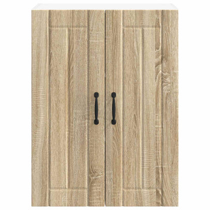 vidaXL Wall Glass Cabinet LUCCA Sonoma Oak 60 x 31 x 80 cm