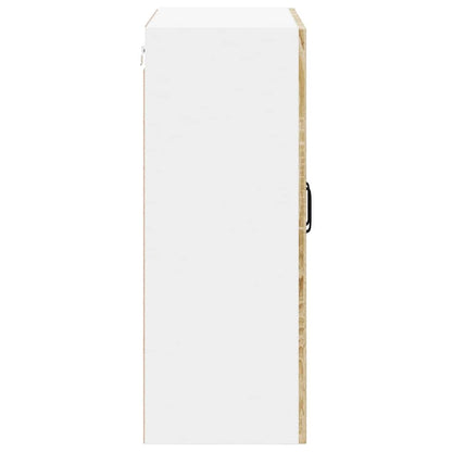 vidaXL Wall Glass Cabinet LUCCA Sonoma Oak 60 x 31 x 80 cm