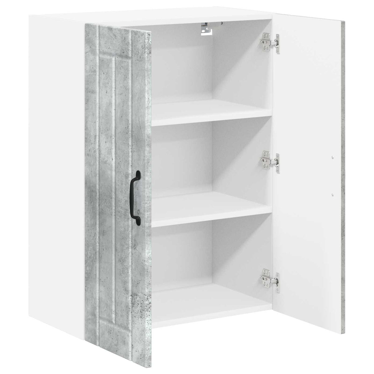 vidaXL Wall Glass Cabinet LUCCA Concrete Grey 60 x 31 x 80 cm