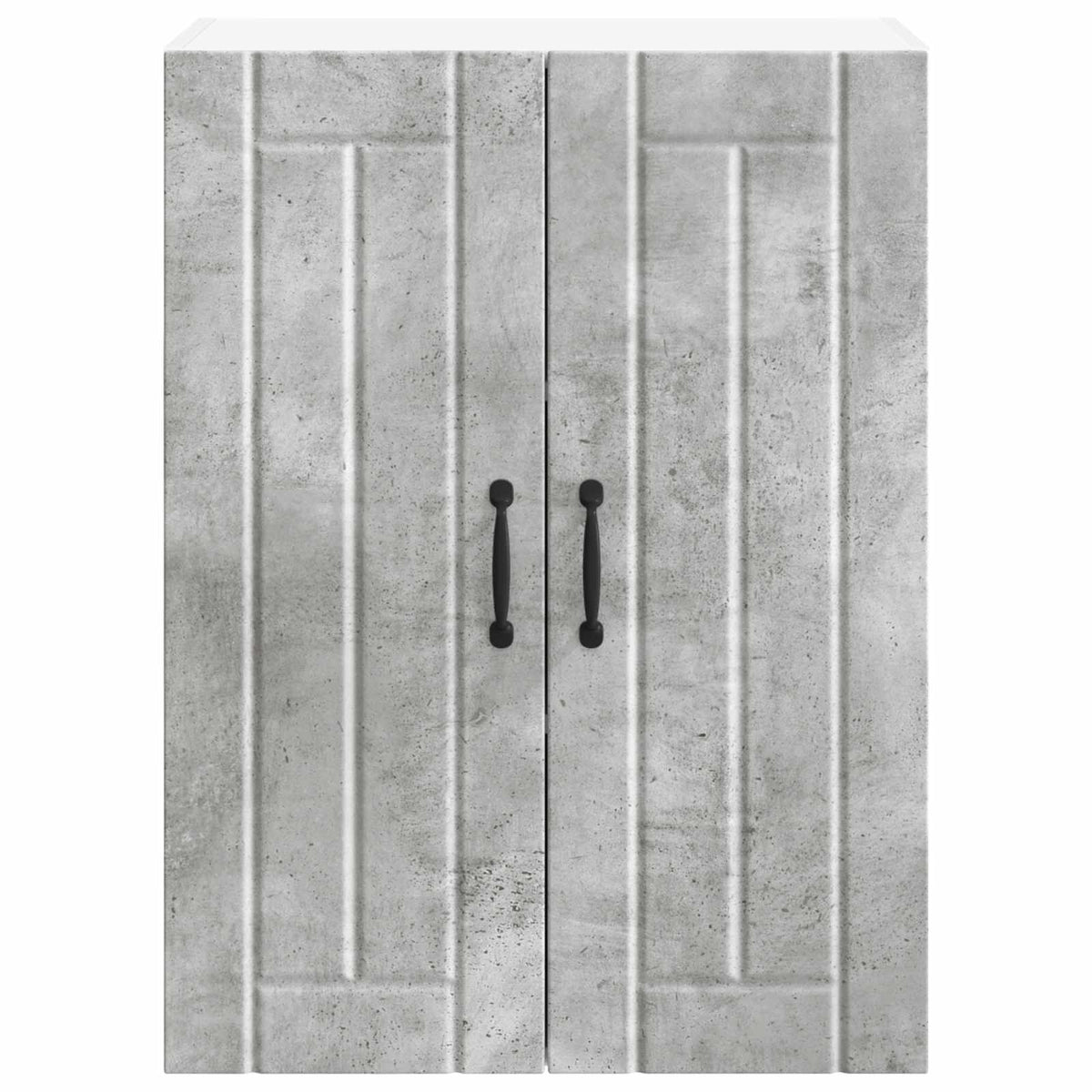 vidaXL Wall Glass Cabinet LUCCA Concrete Grey 60 x 31 x 80 cm