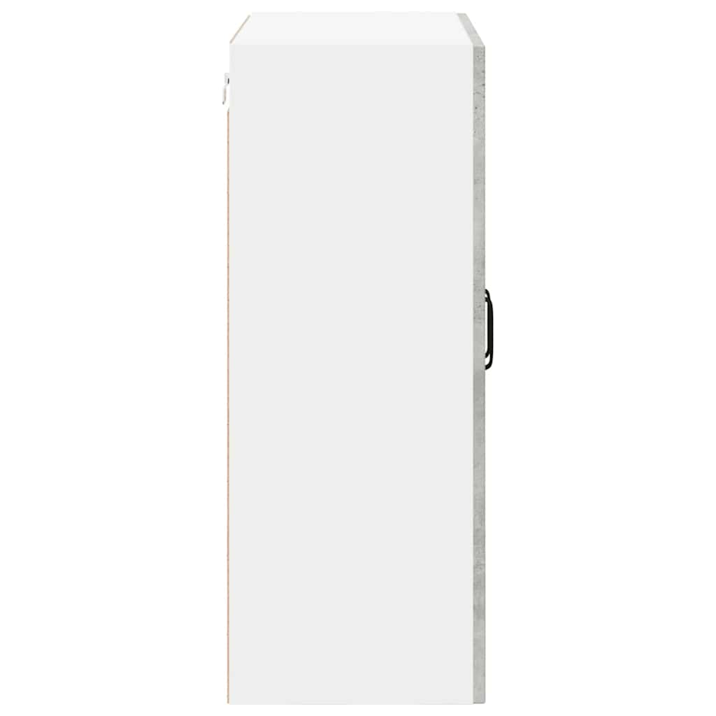 vidaXL Wall Glass Cabinet LUCCA Concrete Grey 60 x 31 x 80 cm