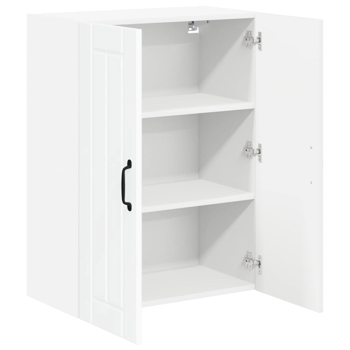 vidaXL Wall Glass Cabinet LUCCA High Gloss White 60 x 31 x 80 cm