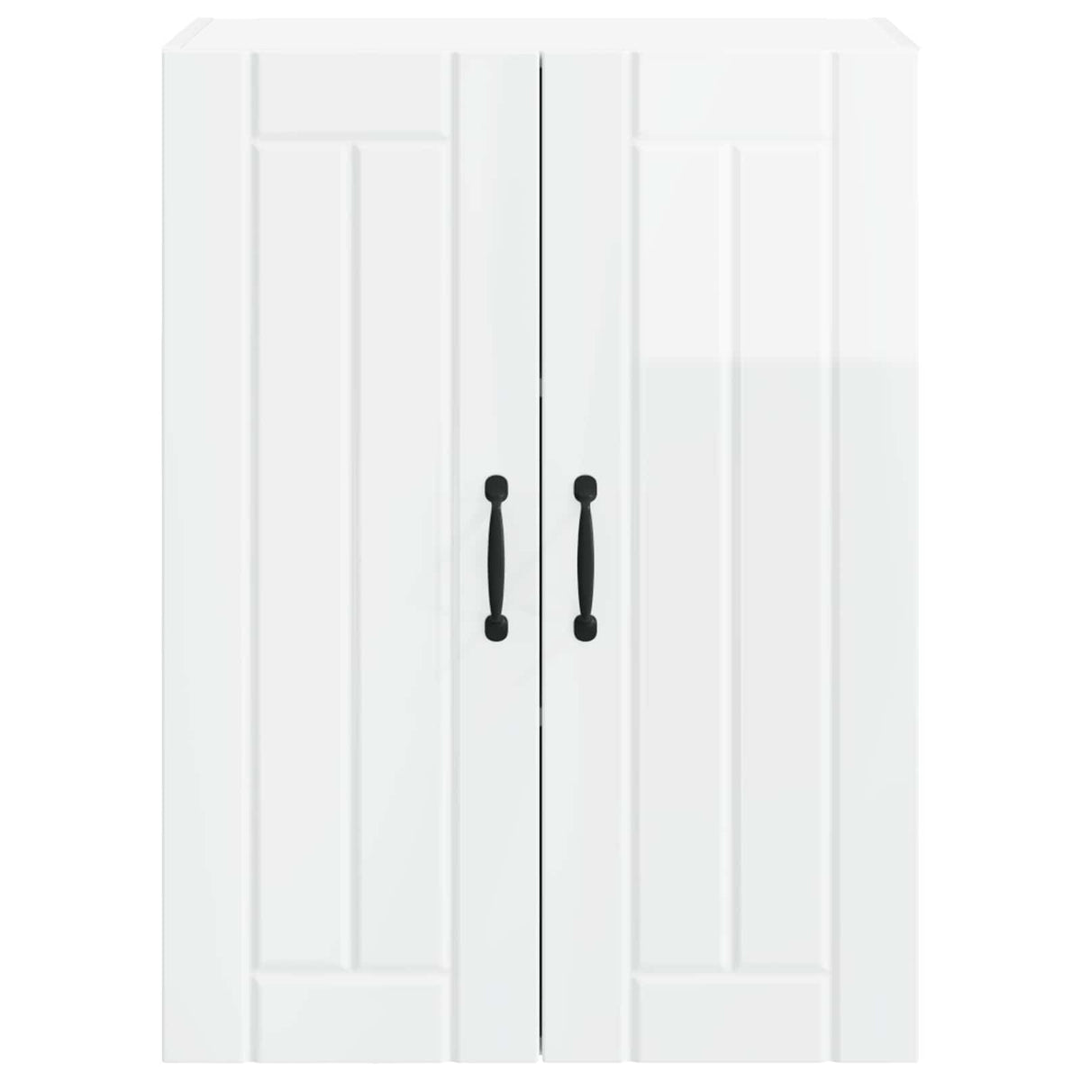 vidaXL Wall Glass Cabinet LUCCA High Gloss White 60 x 31 x 80 cm