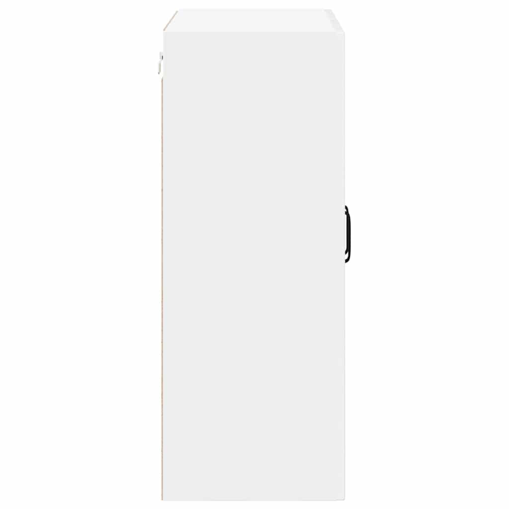 vidaXL Wall Glass Cabinet LUCCA High Gloss White 60 x 31 x 80 cm