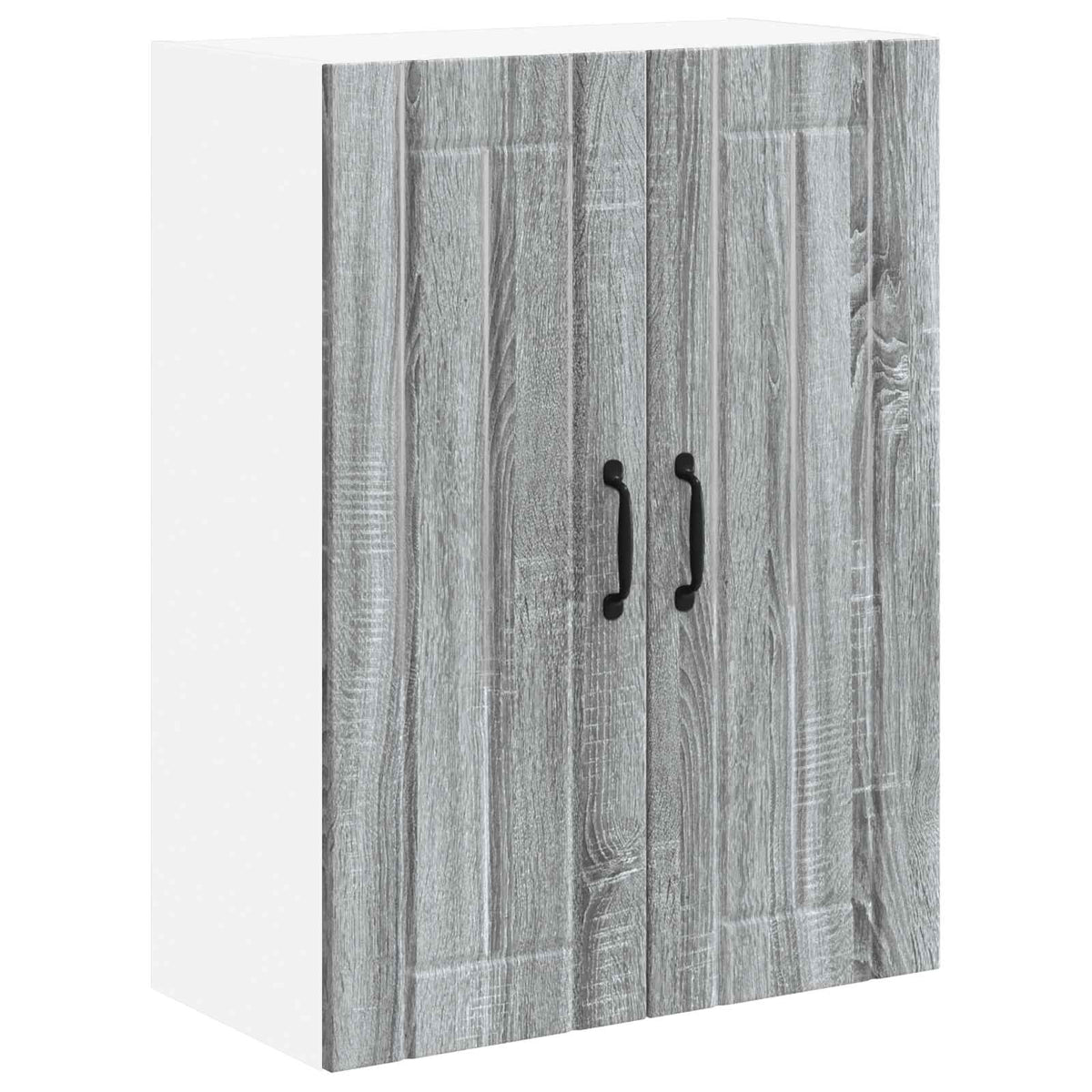 vidaXL Wall Glass Cabinet LUCCA Grey Sonoma 60 x 31 x 80 cm