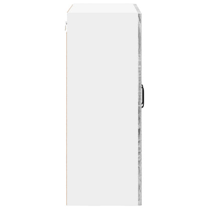 vidaXL Wall Glass Cabinet LUCCA Grey Sonoma 60 x 31 x 80 cm
