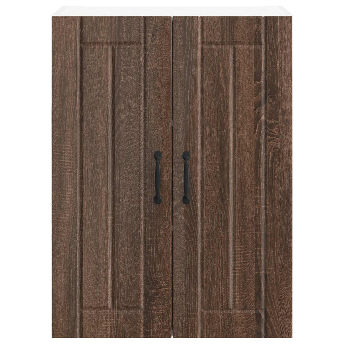 vidaXL Wall Glass Cabinet LUCCA Brown Oak 60 x 31 x 80 cm