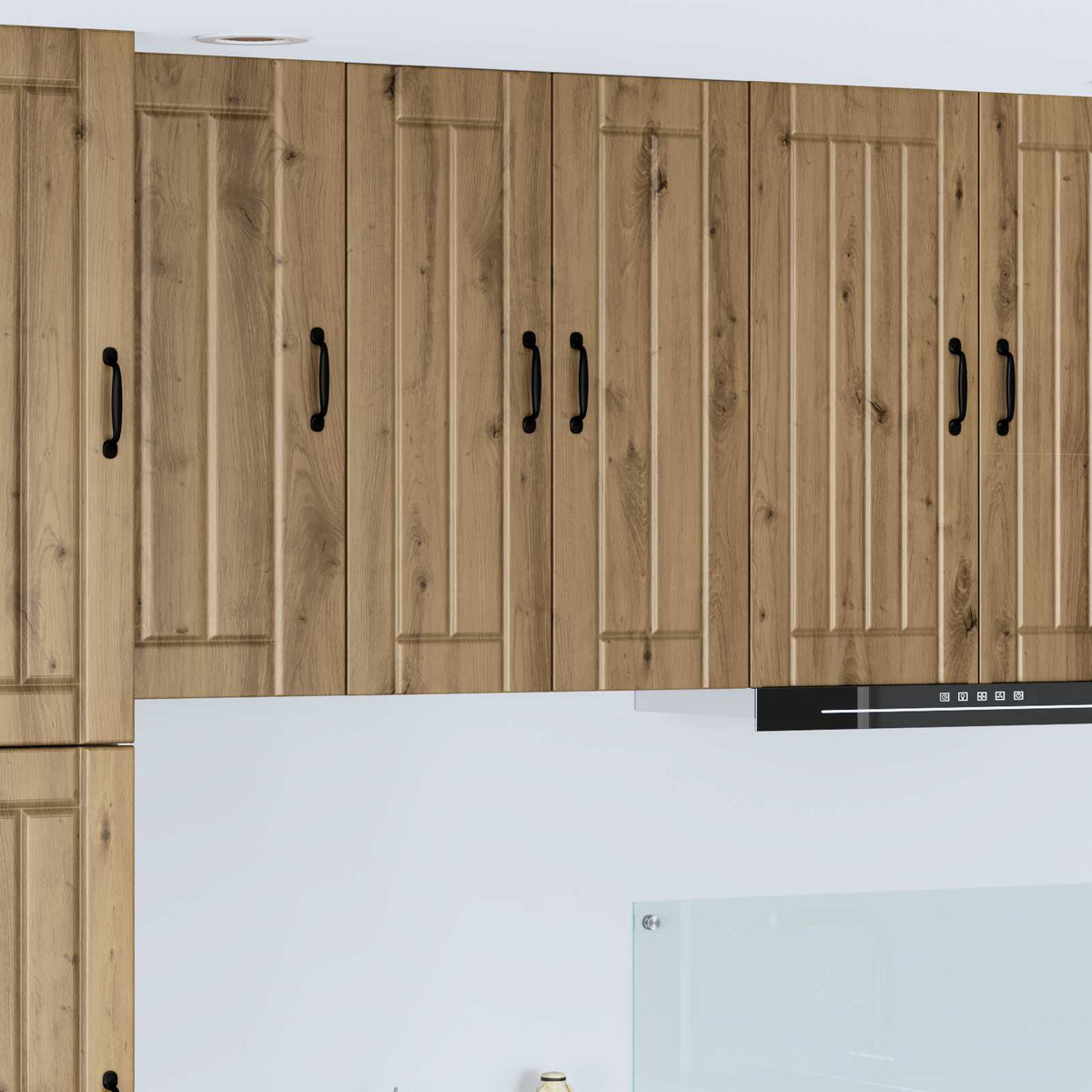 vidaXL Wall Glass Cabinet LUCCA Artisan Oak 60 x 31 x 80 cm