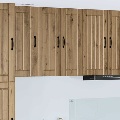 vidaXL Wall Glass Cabinet LUCCA Artisan Oak 60 x 31 x 80 cm