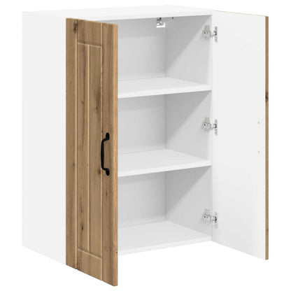 vidaXL Wall Glass Cabinet LUCCA Artisan Oak 60 x 31 x 80 cm