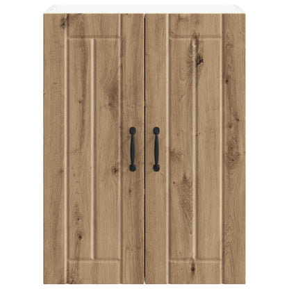 vidaXL Wall Glass Cabinet LUCCA Artisan Oak 60 x 31 x 80 cm
