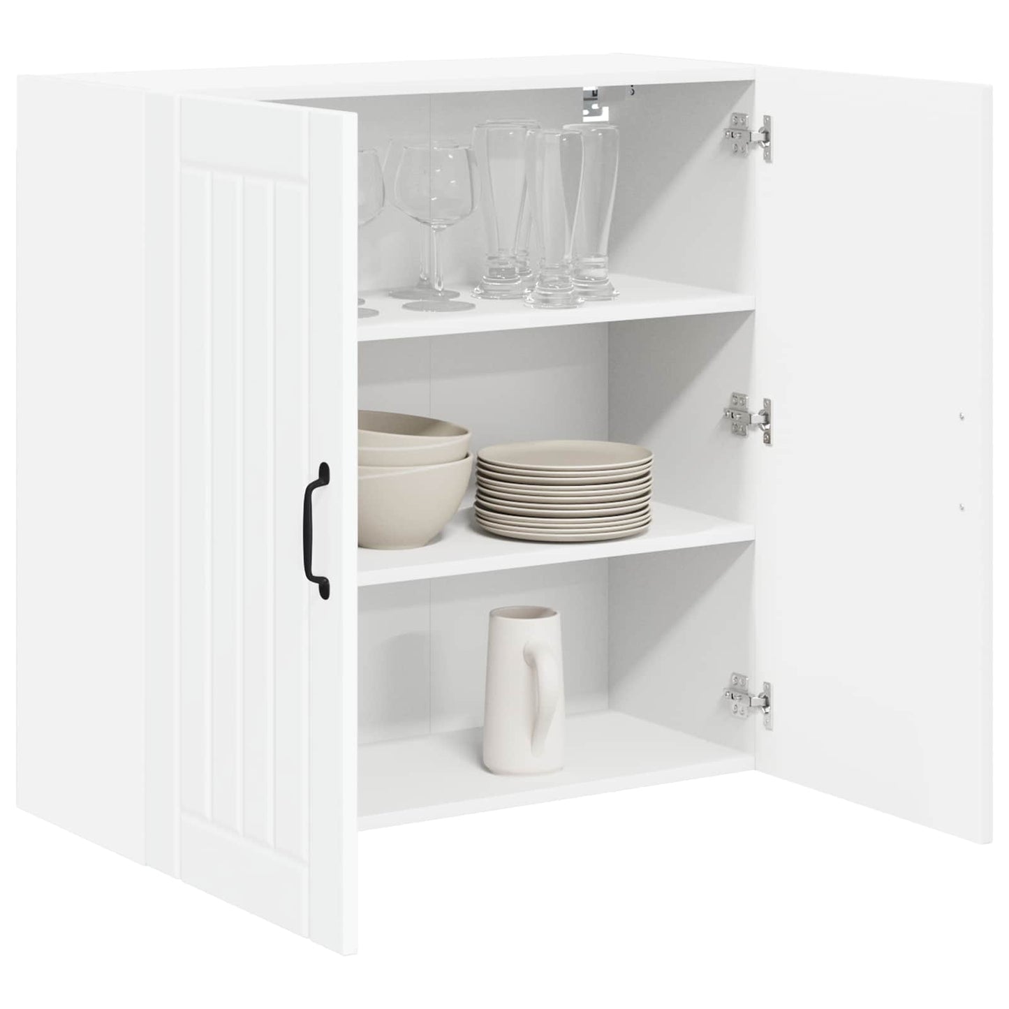 vidaXL Wall Cabinet LUCCA White 80 x 31 x 80 cm Engineered Wood