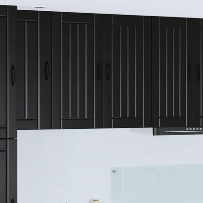 vidaXL Wall Cabinet LUCCA Black 80 x 31 x 80 cm Engineered Wood