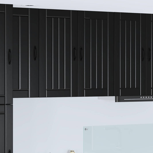 vidaXL Wall Cabinet LUCCA Black 80 x 31 x 80 cm Engineered Wood