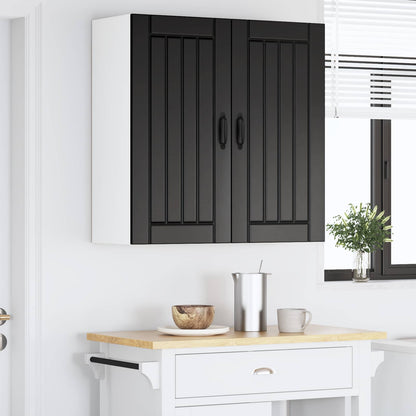vidaXL Wall Cabinet LUCCA Black 80 x 31 x 80 cm Engineered Wood