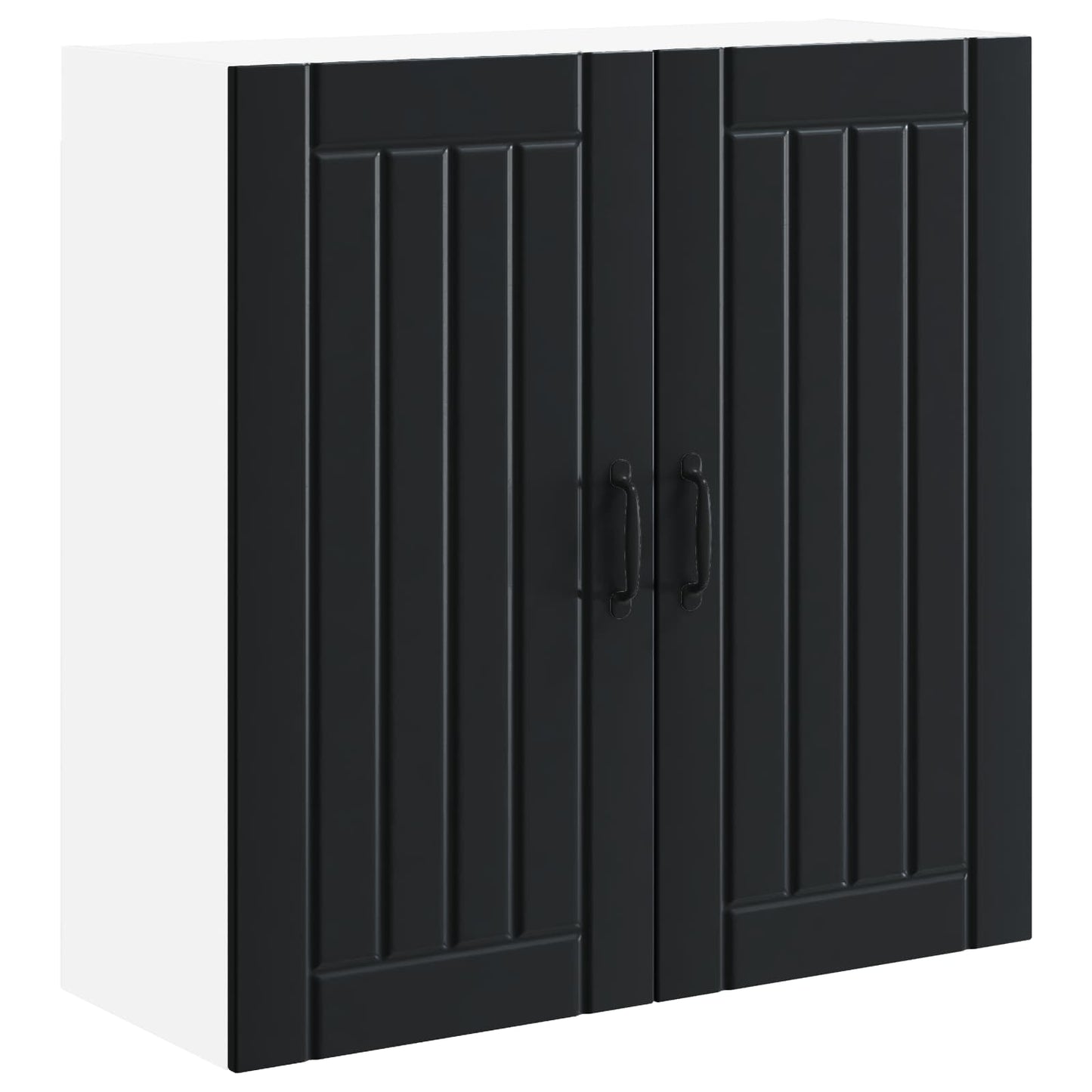 vidaXL Wall Cabinet LUCCA Black 80 x 31 x 80 cm Engineered Wood