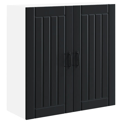 vidaXL Wall Cabinet LUCCA Black 80 x 31 x 80 cm Engineered Wood