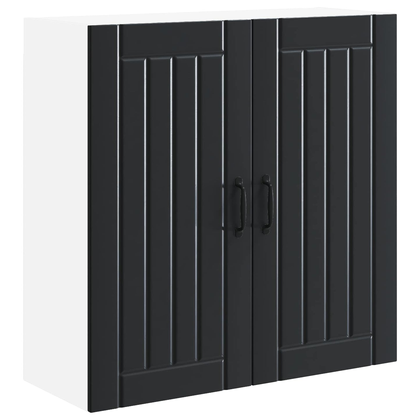 vidaXL Wall Cabinet LUCCA Black 80 x 31 x 80 cm Engineered Wood