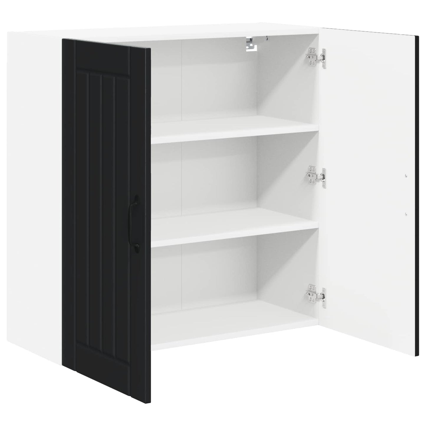 vidaXL Wall Cabinet LUCCA Black 80 x 31 x 80 cm Engineered Wood